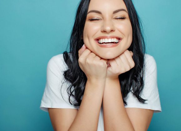 Lady smiles radiantly