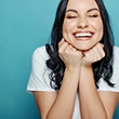 Lady smiles