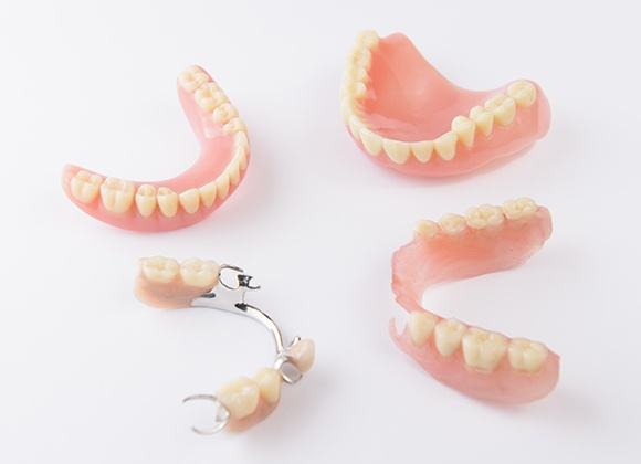 four examples of dentures