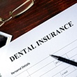 Dental insurance form on a table